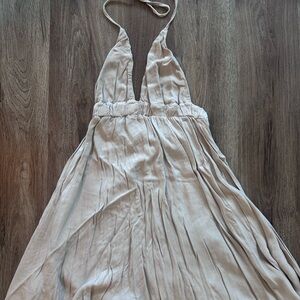 Brandy Melville Light Beige Backless Dress